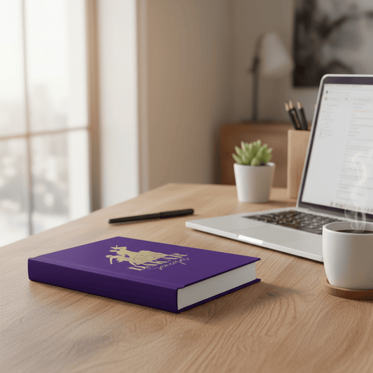 African Renaissance Monument Hardcover Journal - Purple - Asali Origins