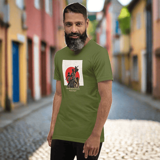 African Renaissance Monument Red Sun Unisex T-shirt - Asali Origins