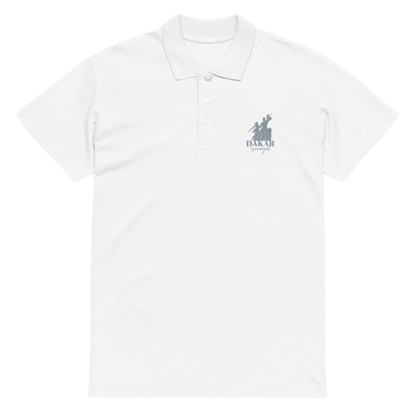 African Renaissance Monument Unisex Polo Shirt (Silver) - Asali Origins