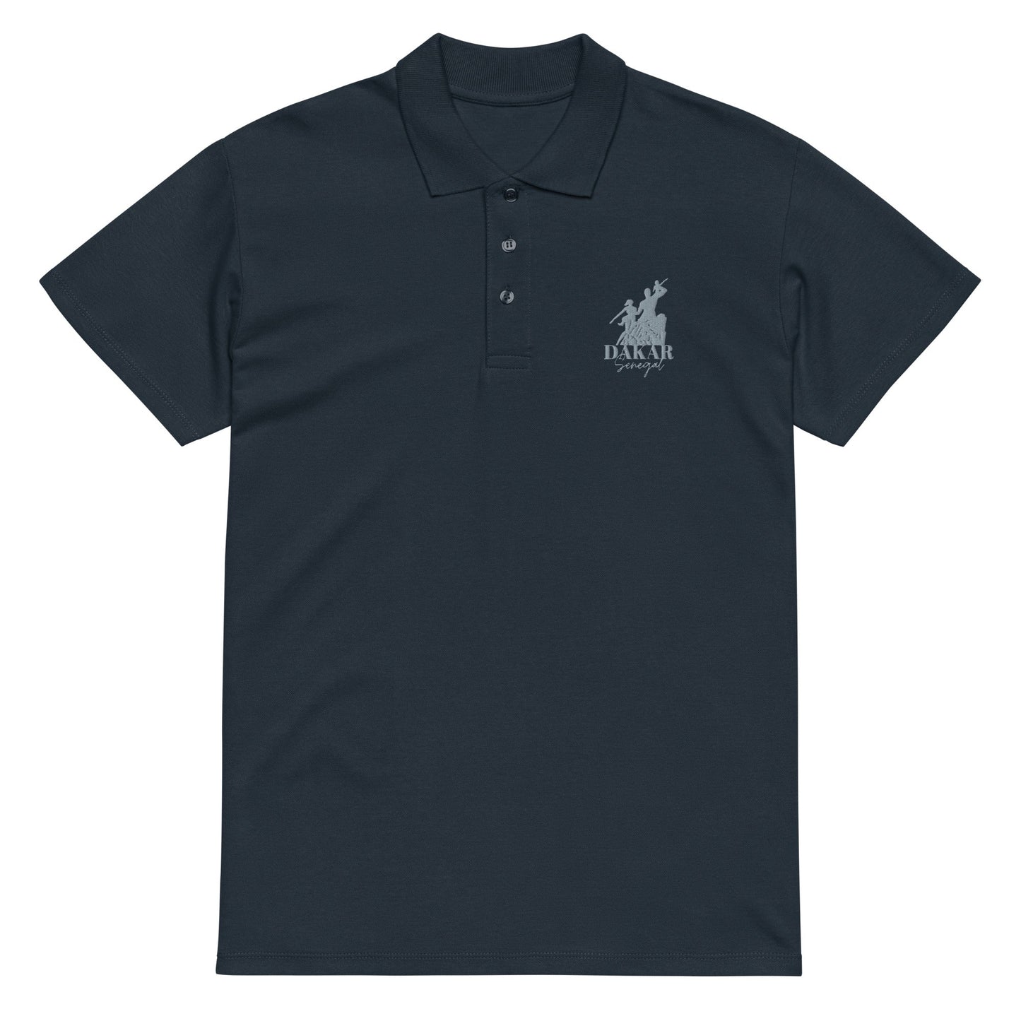 African Renaissance Monument Unisex Polo Shirt (Silver) - Asali Origins