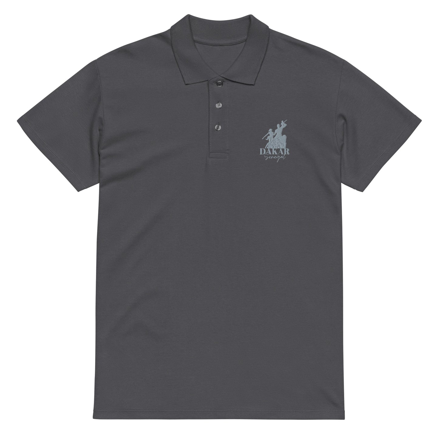 African Renaissance Monument Unisex Polo Shirt (Silver) - Asali Origins