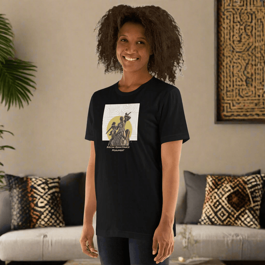 African Renaissance Monument Yellow Sun Unisex T-shirt - Asali Origins