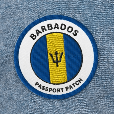 Barbados Embroidered Passport Patch - Asali Origins