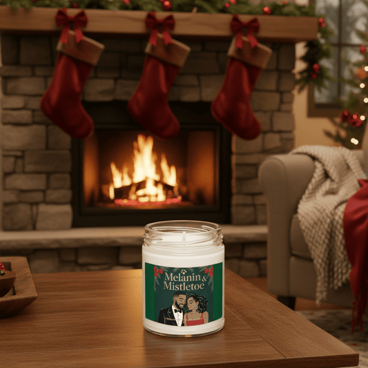 Melanin & Mistletoe Scented Soy Candle - Asali Origins
