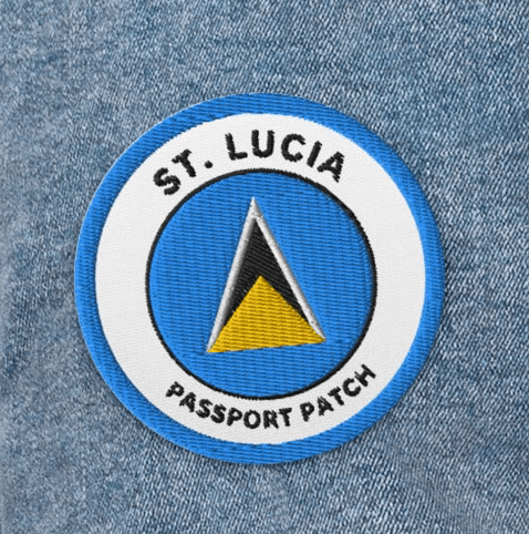 St. Lucia Embroidered Passport Patch - Asali Origins