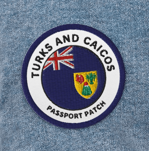 Turks and Caicos Embroidered Passport Patch - Asali Origins