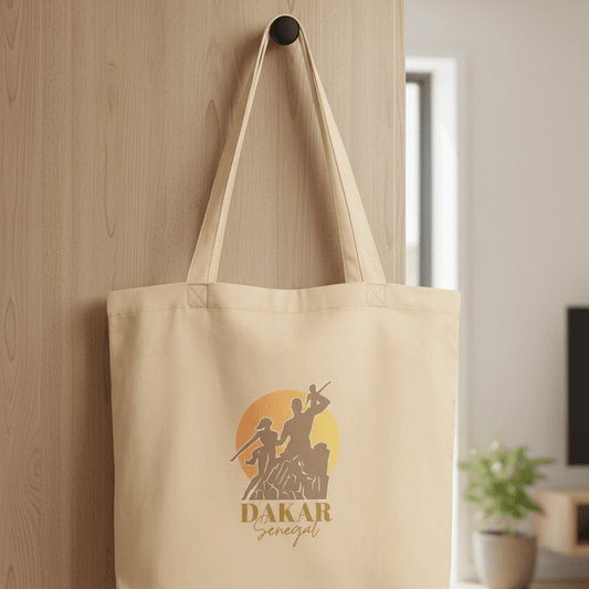 African Renaissance Monument Sunset Tote Bag - Asali Origins