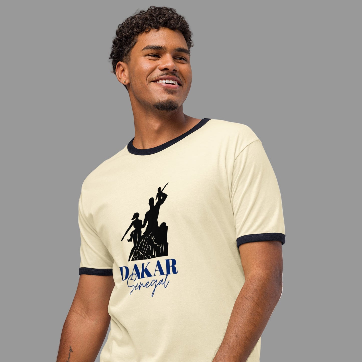 African Renaissance Monument Unisex Ringer T-shirt - Asali Origins