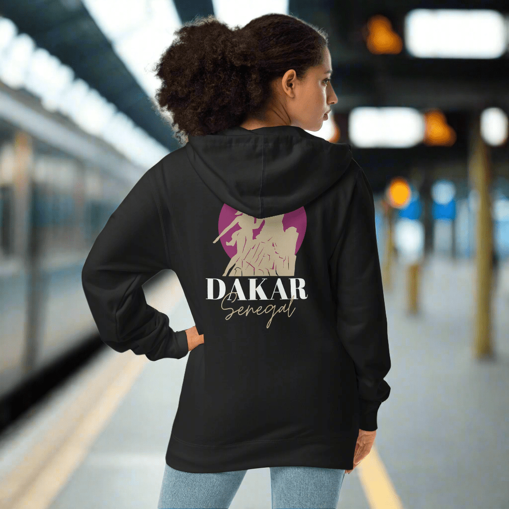 African Renaissance Monument Unisex Zip Up Hoodie - Asali Origins