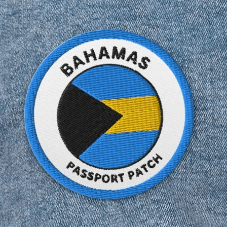 Bahamas Embroidered Passport Patch - Asali Origins