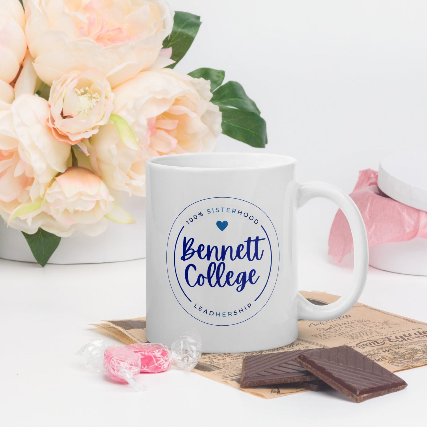 Bennett College White Glossy Mug - Asali Origins