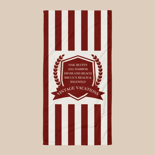 Vintage Vacation Heritage Beach Towel - Asali Origins